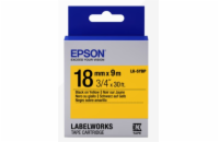 Epson Label Cartridge Pastel LK-5YBP Black/Yellow 18mm (9m)