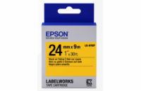 Epson Label Cartridge Pastel LK-6YBP Black/Yellow 24mm (9m)