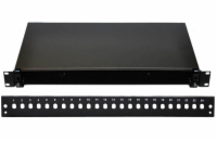 19" Optická vana  24xST černá, aret. plast. klipem