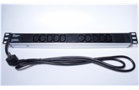 PremiumCord Panel napájecí do 19" racku 1U, 10xIEC (C13), 2m kabel