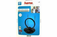 HAMA aktivní DVB-T/T2 pokojová anténa/ VHF/UHF/FM/ DAB/DAB+/ 35 dB/ 470-790 MHz/ kruhová/ černá