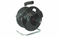 Solight prodlužovací přívod na bubnu, 1 zásuvka, 25m, černý kabel, 3x 1,5mm2