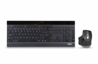 Rapoo 9000M 6940056193490 RAPOO set klávesnice a myš 9900M multi-mode bezdrátový ultra-slim CZ/SK, černá