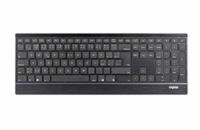 RAPOO klávesnice E9500M Multi-mode Wireless Ultra-slim Keyboard Black