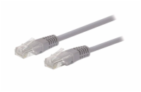 C-TECH kabel patchcord Cat5e, UTP, šedý, 1m