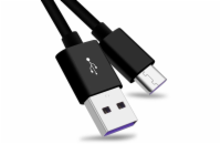 PremiumCord Kabel USB 3.1 C/M - USB 2.0 A/M, Super fast charging 5A, černá, 1m