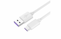 PremiumCord Kabel USB 3.1 C/M - USB 2.0 A/M, Super fast charging 5A, bílá, 1m