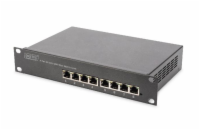 DIGITUS DN-95331 DIGITUS 10 palcový 8 portový gigabitový Ethernet PoE + přepínač, L2 + management