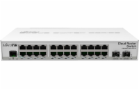 MikroTik CRS326-24G-2S+IN MikroTik Cloud Router Switch CRS326-24G-2S+IN 800MHz CPU, 512MB, 24x GLAN, 2x SFP+ cage, ROS L5, PSU
