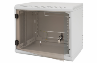 Nástěnný rack.jednodílný 15U (š)600x(h)495 perforované dveře