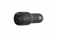 Belkin BOOST CHARGE™ 24W Duální USB-A nabíječka do auta, černá