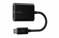 Belkin USB-C adaptér/rozdvojka - USB-C napájení + USB-C audio / nabíjecí adaptér, černá (F7U081btBLK) Belkin USB-C adaptér/rozdvojka - USB-C napájení + USB-C audio / nabíjecí adaptér, černá