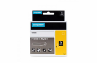 PRINTLINE kompatibilní páska s DYMO 18491, 19mm,3.5m,černý tisk/žlutý p., RHINO nyl.flexi