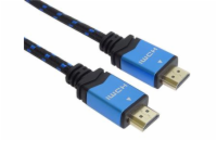 PremiumCord kphdm2m015 PremiumCord Ultra HDTV 4K@60Hz kabel HDMI 2.0b kovové+zlacené konektory 1,5m bavlněné opláštění kabelu