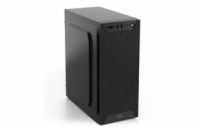 SilentiumPC skříň MidT Armis AR1 Pure Black / čtečka SD / 2x USB 3.0 / 1x 80mm fan / černá