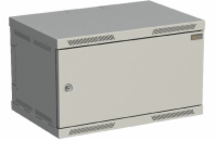 Rozvaděč nástěnný SENSA 6U 400mm, dveře plech, RAL 7035, SENSA-6U-64-21-G