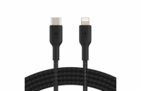 Belkin USB-C kabel s lightning konektorem, 1m, černý - odolný