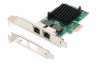 Digitus Karta Gigabit Ethernet PCI Express, dvouportová 32bitový držák s nízkým profilem, čipová sada Intel