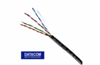DATACOM OUTDOOR UTP drát CAT5E PE, venkovní, Fca 100m černý