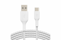 Belkin USB-C kabel, 2m, bílý - odolný