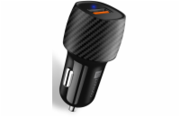 CONNECT IT InCarz QUICK CHARGE 3.0 nabíječka do auta, 1x USB-A, 3 A, CARBON