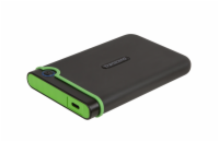 TRANSCEND 4TB StoreJet 25M3C SLIM, 2.5”, USB-C (3.1 Gen 1) Externí Anti-Shock disk, tenký profil, šedo/zelený