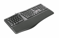 C-TECH klávesnice KB-113E USB, ERGO, černá, CZ/SK