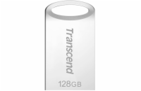 Transcend 128GB JetFlash 710S, USB 3.1 Gen 1 flash disk, malé rozměry, stříbrný kov