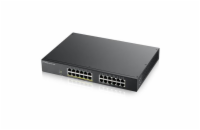 ZYXEL GS1900-24EP Zyxel GS1900-24EP 24-port Gigabit Smart Managed PoE Switch, 24x gigabit RJ45 (z toho 12x PoE), PoE budget 130W