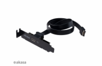 AKASA adaptér MB interní, USB 3.1, PCI závorka s Type-C konektorem, nízký profil 8cm, 50 cm