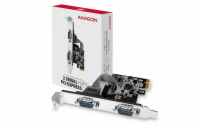 AXAGON PCEA-S2N, PCIe řadič - 2x sériový port (RS232) 250 kbps, vč. LP