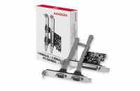 AXAGON PCEA-PSN, PCIe řadič - 1x paralelní (LPT) + 2x sériový port (RS232) 250 kbps, vč. LP