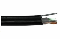 PLANET kabel FTP, drát, 4pár, Cat 5e, PE+PVC venkovní dvouplášť, ocelové nosné lanko, Fca (balení 305m)