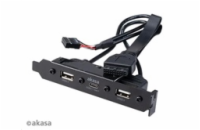 Akasa AK-CBUB53-40BK AKASA adaptér MB interní, Type-C USB3.1 Gen1 internal adapter cable + Type-A USB2.0 ports, 40 cm
