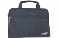 iGET iB10 - univerzální pouzdro na zip s poutky do 10.1" pro tablety - šedočerná
