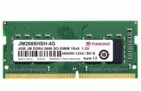 Transcend SODIMM DDR4 4GB 2666MHz CL19 JM2666HSH-4G Transcend paměť 4GB (JetRam) SODIMM DDR4 2666 1Rx8 CL19