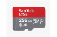 SanDisk MicroSDXC karta 256GB Ultra (100MB/s, Class 10, Android) + adaptér