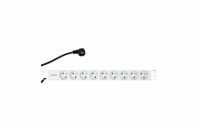 Schrack panel PDU 2 m IU070110 Napájecí panel PDU 19", 9x ČSN, 1U, kabel 2 m