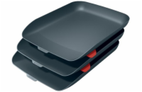 LEITZ Odkladač na dokumenty s organizérem  Cosy set 3 ks sametová šedá