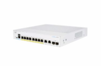Cisco CBS250-8P-E-2G Cisco switch CBS250-8P-E-2G, 8xGbE RJ45, 2xRJ45/SFP combo, fanless, PoE+, 67W