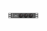 LANBERG POWER DISTRIBUTION UNIT (PDU) 10" LANBERG 1U 16A 2M 3X FRENCH OUTLETS BLACK