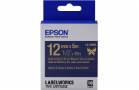 EPSON POKLADNÍ SYSTÉMY Epson zásobník se štítky – saténový pásek, LK-4HKK, zlatá / námořnická modrá, 12 mm (5 m) C53S654002 Epson zásobník se štítky – saténový pásek, LK-4HKK, zlatá / námořnická modrá