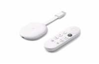 Google MMC Chromecast 4 K/ Google TV/ 4K Ultra HD/ USB-C/ HDMI/ Wi-Fi/ Google Android TV OS/ USB adaptér/ bílý