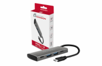 AXAGON HMC-4G2, USB 3.2 Gen 2 10 Gb/s hub, porty 2x USB-A, 2x USB-C, kabel USB-C 13cm