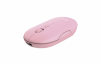 TRUST PUCK/Cestovní/Optická/1 600 DPI/USB+BT/Růžová