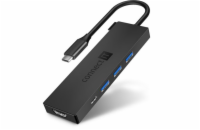 CONNECT IT USB-C hub, 5v1 (USB-C,3xUSB-A,HDMI), externí, Antracitová