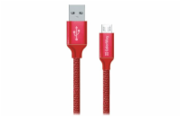 Colorway Datový Kabel Usb / Micro Usb/ 1m/ 2.1A/ Červený