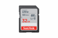 SanDisk Ultra/SDHC/32GB/120MBps/UHS-I U1 / Class 10/Černá