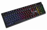 C-Tech Iris GKB-08 klávesnice herní polomechanická, casual gaming, CZ/SK, duhové podsvícení, USB