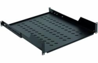 Legrand EvoLine 4-bodová police pevná 2U 530mm, uchycení variabilní 515-650mm, nosnost 50kg, černá, perforovaná